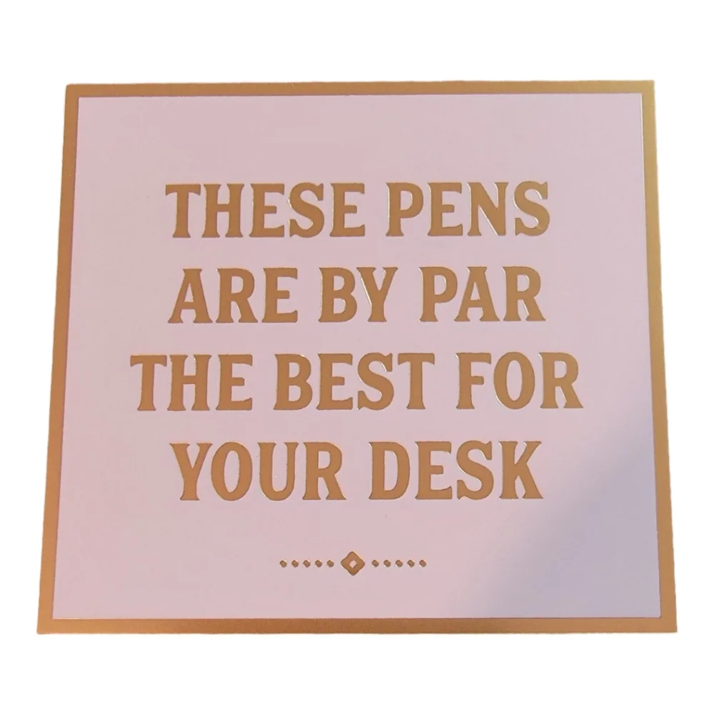 Hole In One‎ Golf Club Pen Set Mens OS Silver New 3-Piece Novelty Desk Accessory